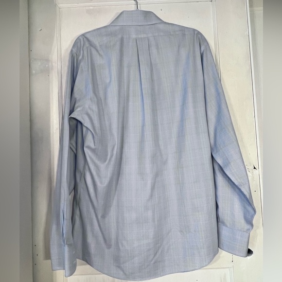 BROOKS BROTHERS NO IRON SUPIMA COTTON DRESS SHIRT SZ 16-35 LNG SLEEVE BLUE PINK - Picture 2 of 6